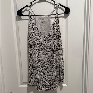 LOFT Black and White Patterned Camisole